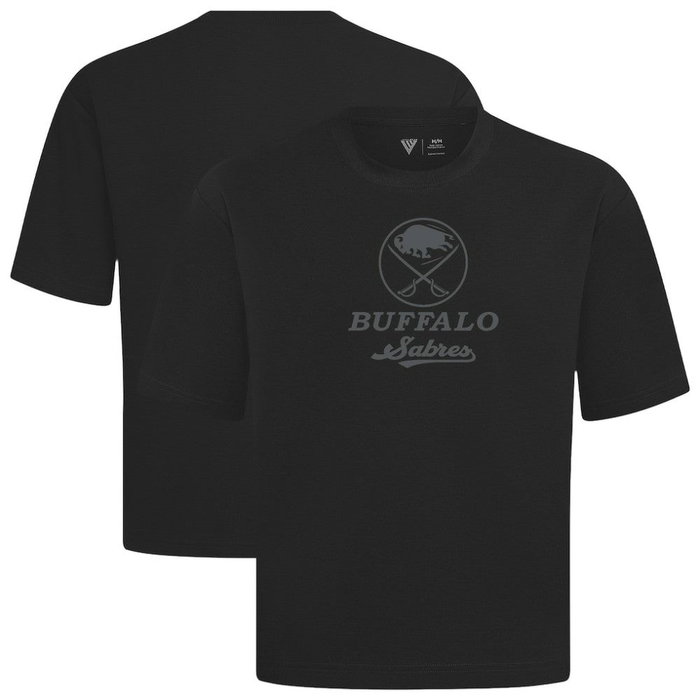 Buffalo Sabres Levelwear Shadow Surge Luxe Signature Knit T-Shirt - Black T-shirts