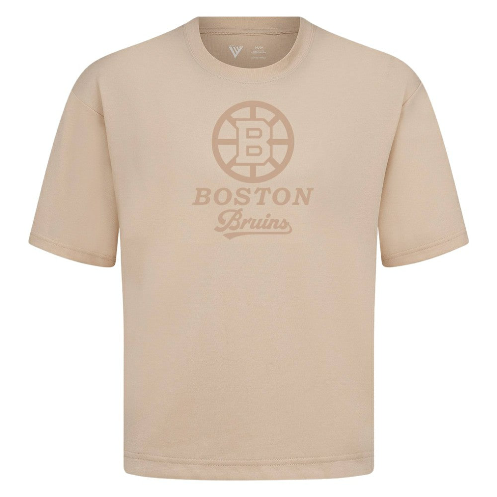 Boston Bruins Levelwear Shadow Surge Luxe Signature Knit T-Shirt - Khaki T-shirts