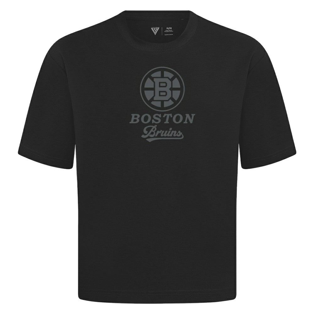 Boston Bruins Levelwear Shadow Surge Luxe Signature Knit T-Shirt - Black T-shirts