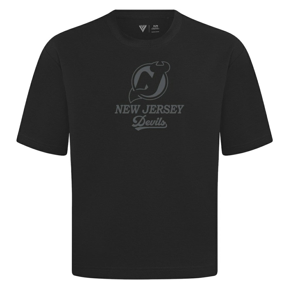 New Jersey Devils Levelwear Shadow Surge Luxe Signature Knit T-Shirt - Black T-shirts