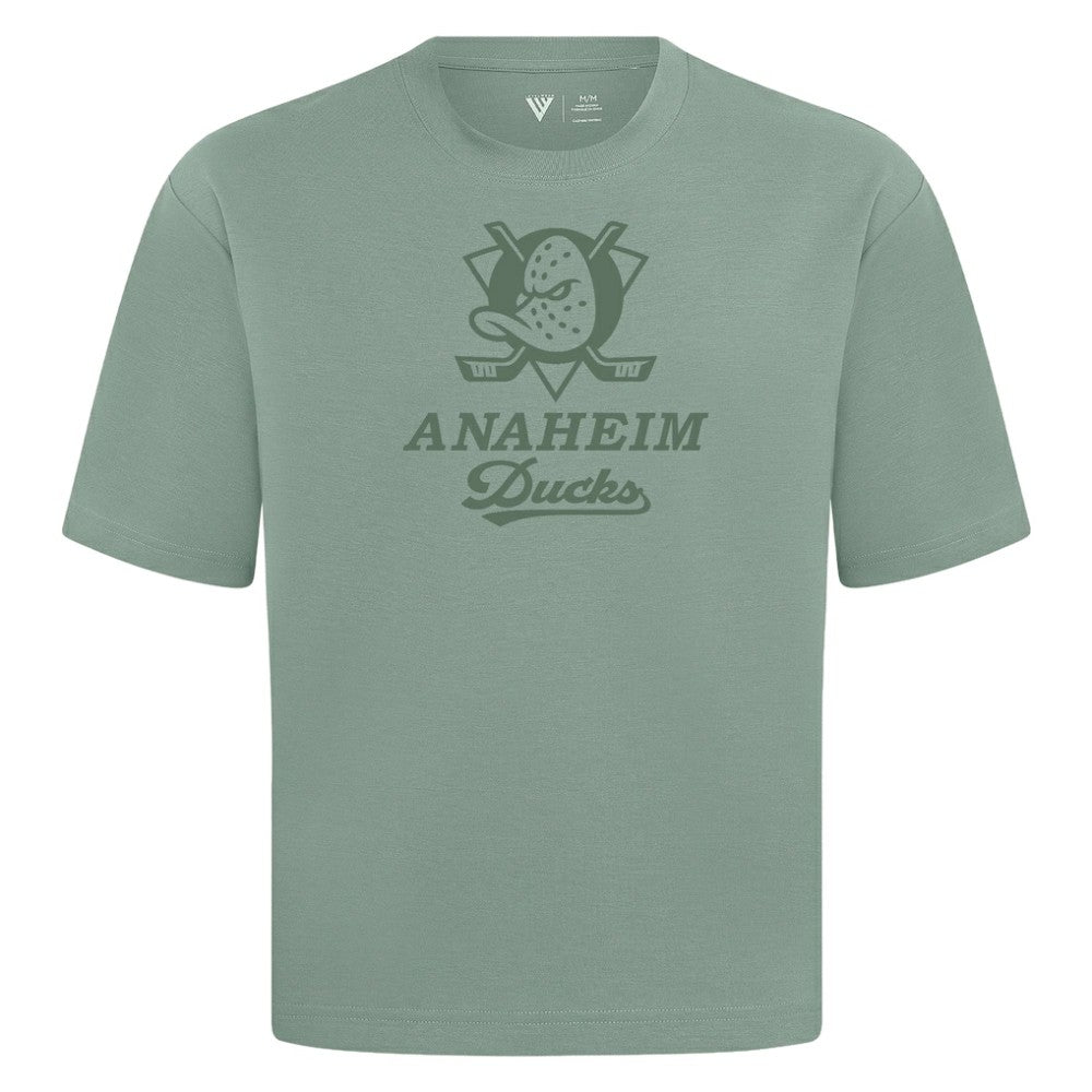 Anaheim Ducks Levelwear Shadow Surge Luxe Signature Knit T-Shirt - Green T-shirts