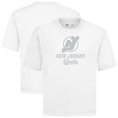 New Jersey Devils Levelwear Shadow Surge Luxe Signature Knit T-Shirt - White T-shirts