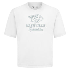 Nashville Predators Levelwear Shadow Surge Luxe Signature Knit T-Shirt - White T-shirts