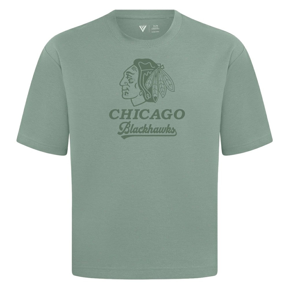 Chicago Blackhawks Levelwear Shadow Surge Luxe Signature Knit T-Shirt - Green T-shirts