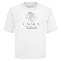 Chicago Blackhawks Levelwear Shadow Surge Luxe Signature Knit T-Shirt - White T-shirts