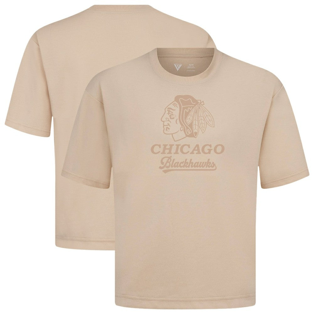 Chicago Blackhawks Levelwear Shadow Surge Luxe Signature Knit T-Shirt - Khaki T-shirts