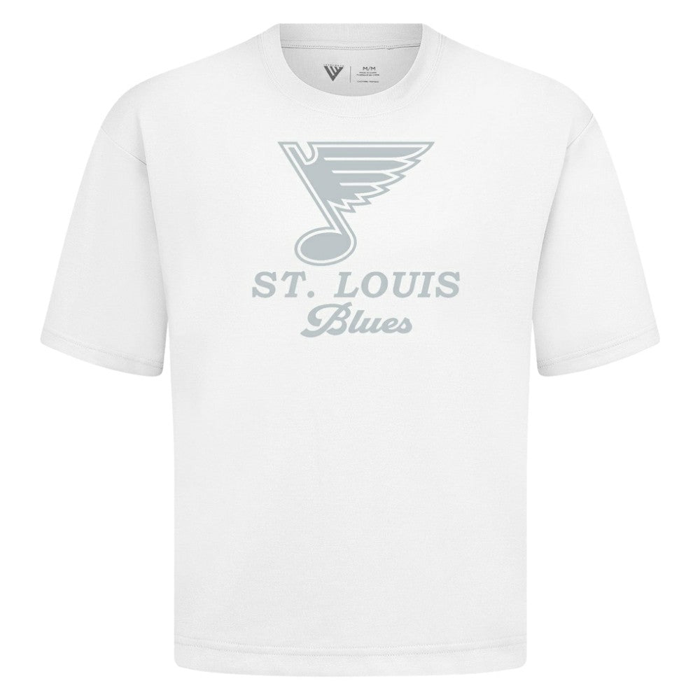 St. Louis Blues Levelwear Shadow Surge Luxe Signature Knit T-Shirt - White T-shirts