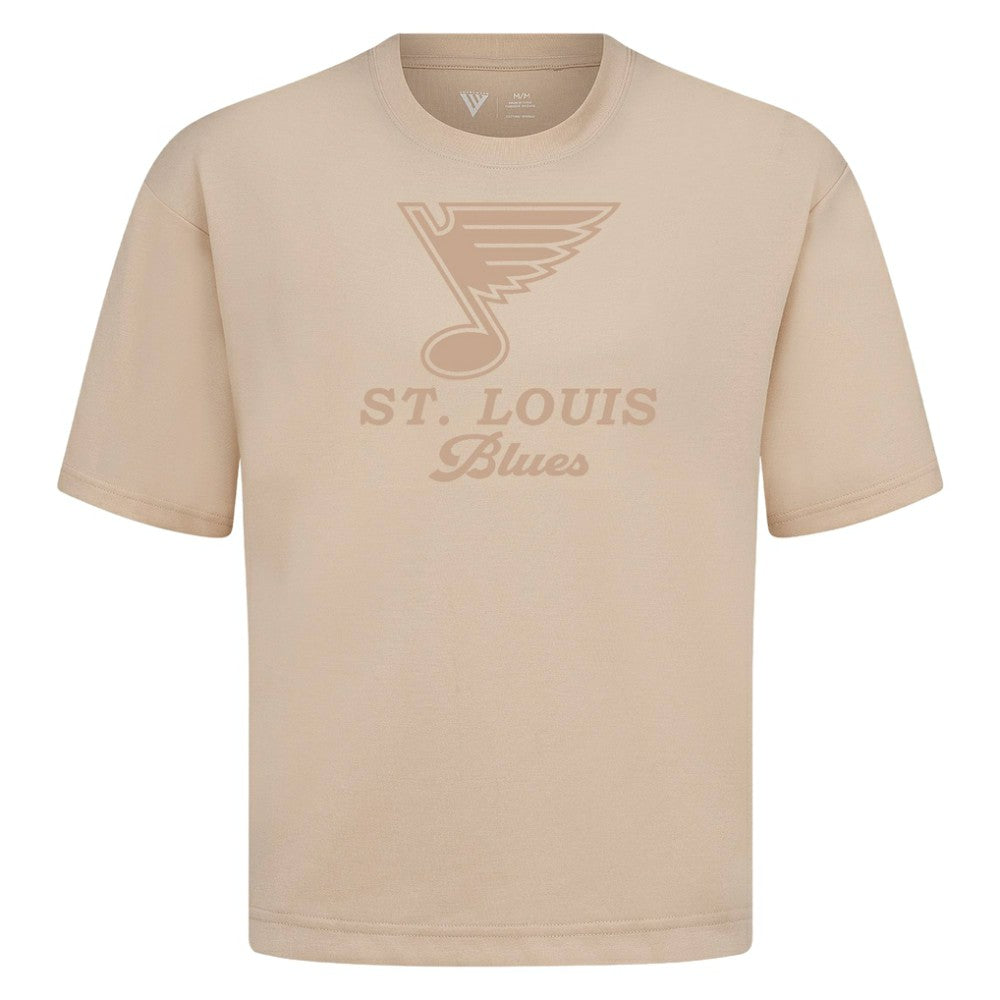 St. Louis Blues Levelwear Shadow Surge Luxe Signature Knit T-Shirt - Khaki T-shirts