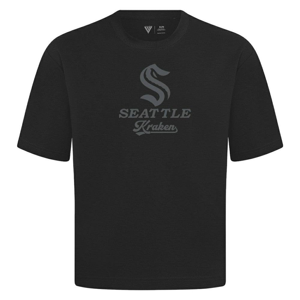 Seattle Kraken Levelwear Shadow Surge Luxe Signature Knit T-Shirt - Black T-shirts
