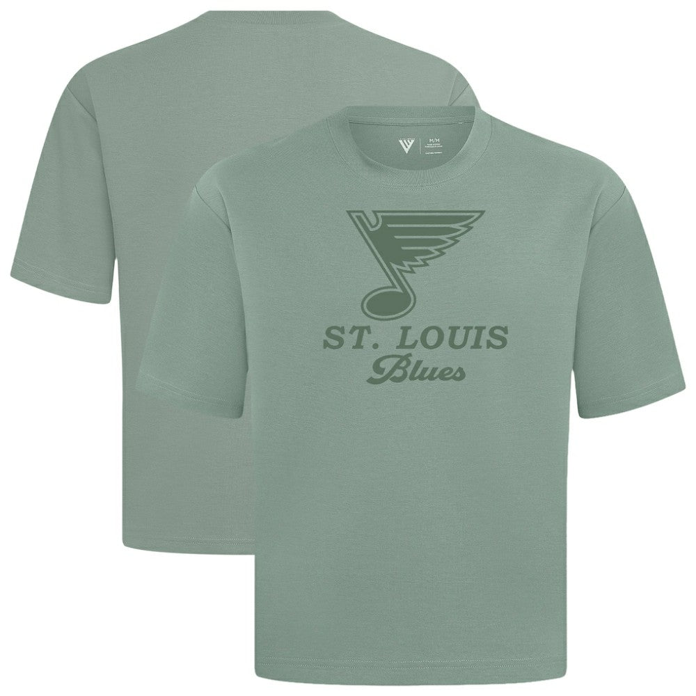 St. Louis Blues Levelwear Shadow Surge Luxe Signature Knit T-Shirt - Green T-shirts