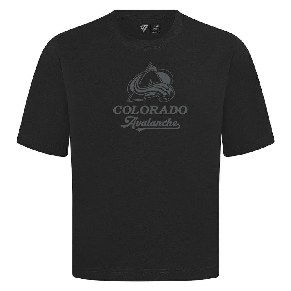 Colorado Avalanche Levelwear Shadow Surge Luxe Signature Knit T-Shirt - Black T-shirts