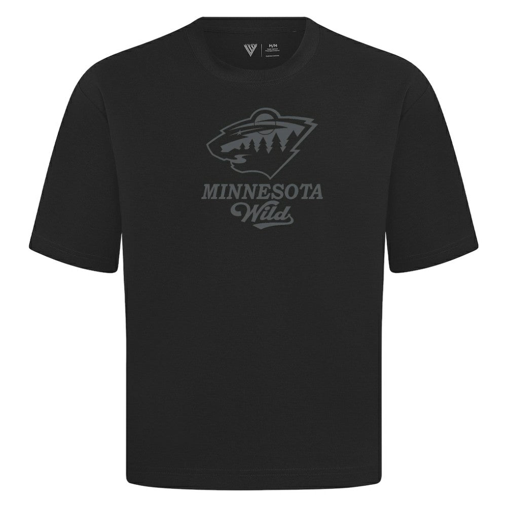 Minnesota Wild Levelwear Shadow Surge Luxe Signature Knit T-Shirt - Black T-shirts