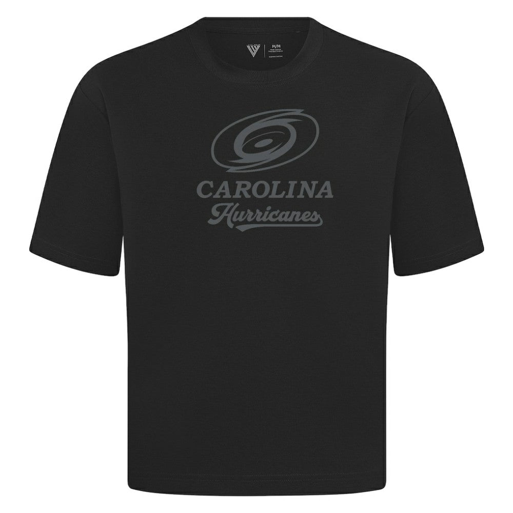 Carolina Hurricanes Levelwear Shadow Surge Luxe Signature Knit T-Shirt - Black T-shirts