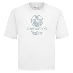 Edmonton Oilers Levelwear Shadow Surge Luxe Signature Knit T-Shirt - White T-shirts