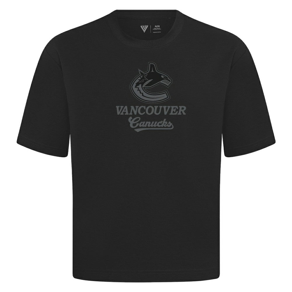 Vancouver Canucks Levelwear Shadow Surge Luxe Signature Knit T-Shirt - Black T-shirts