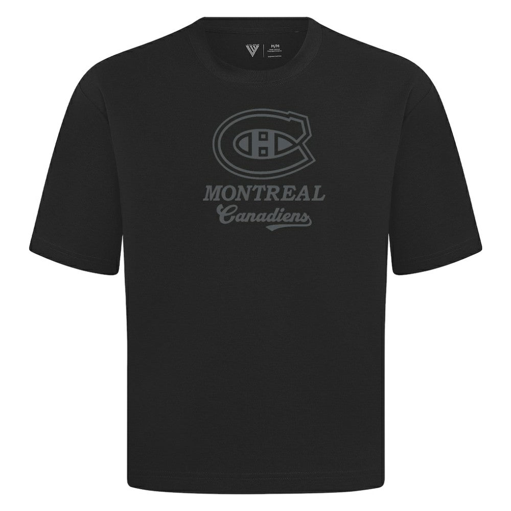 Montreal Canadiens Levelwear Shadow Surge Luxe Signature Knit T-Shirt - Black T-shirts