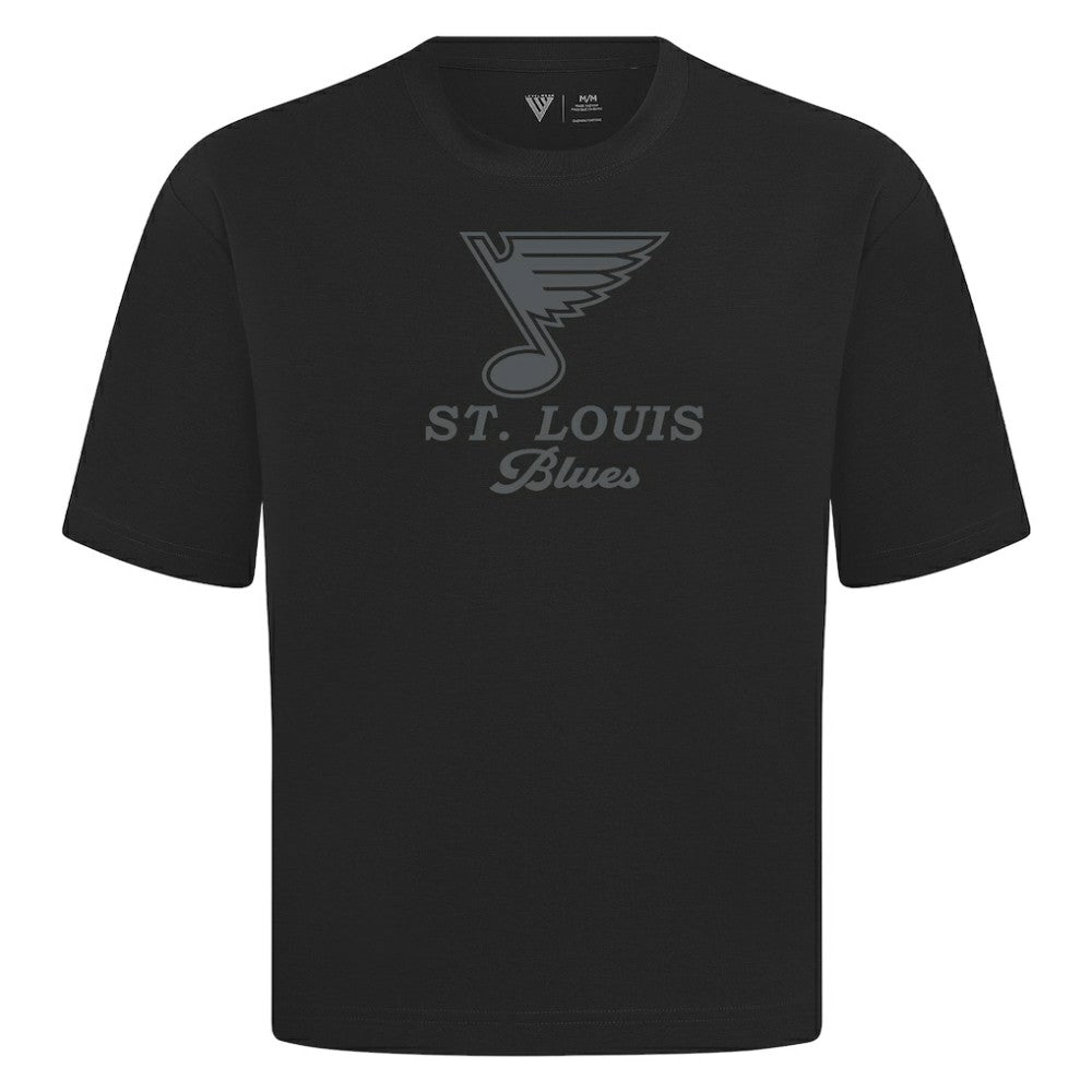 St. Louis Blues Levelwear Shadow Surge Luxe Signature Knit T-Shirt - Black T-shirts
