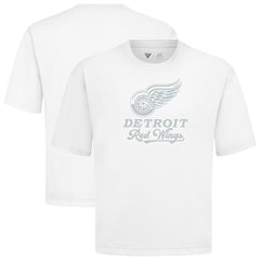 Detroit Red Wings Levelwear Shadow Surge Luxe Signature Knit T-Shirt - White T-shirts