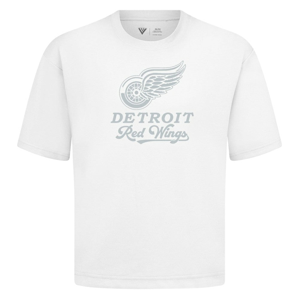Detroit Red Wings Levelwear Shadow Surge Luxe Signature Knit T-Shirt - White T-shirts