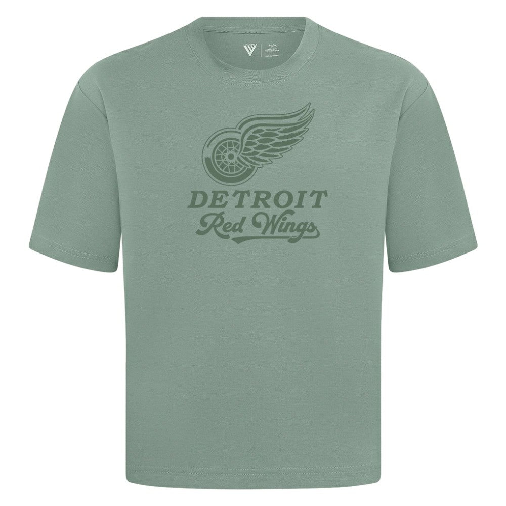 Detroit Red Wings Levelwear Shadow Surge Luxe Signature Knit T-Shirt - Green T-shirts