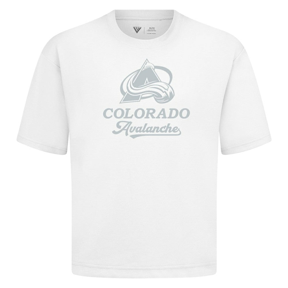 Colorado Avalanche Levelwear Shadow Surge Luxe Signature Knit T-Shirt - White T-shirts