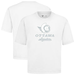 Ottawa Senators Levelwear Shadow Surge Luxe Signature Knit T-Shirt - White T-shirts