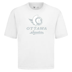 Ottawa Senators Levelwear Shadow Surge Luxe Signature Knit T-Shirt - White T-shirts