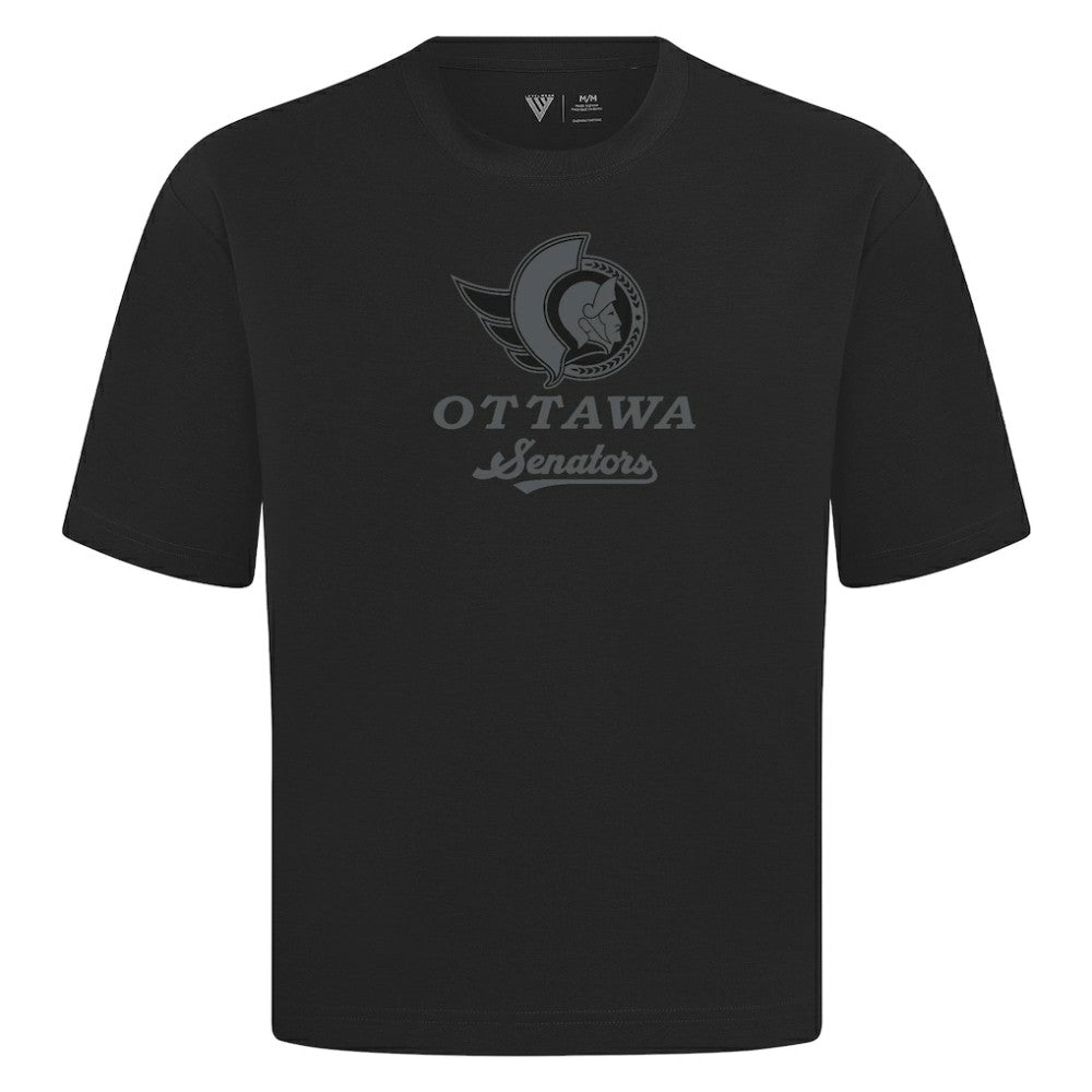 Ottawa Senators Levelwear Shadow Surge Luxe Signature Knit T-Shirt - Black T-shirts