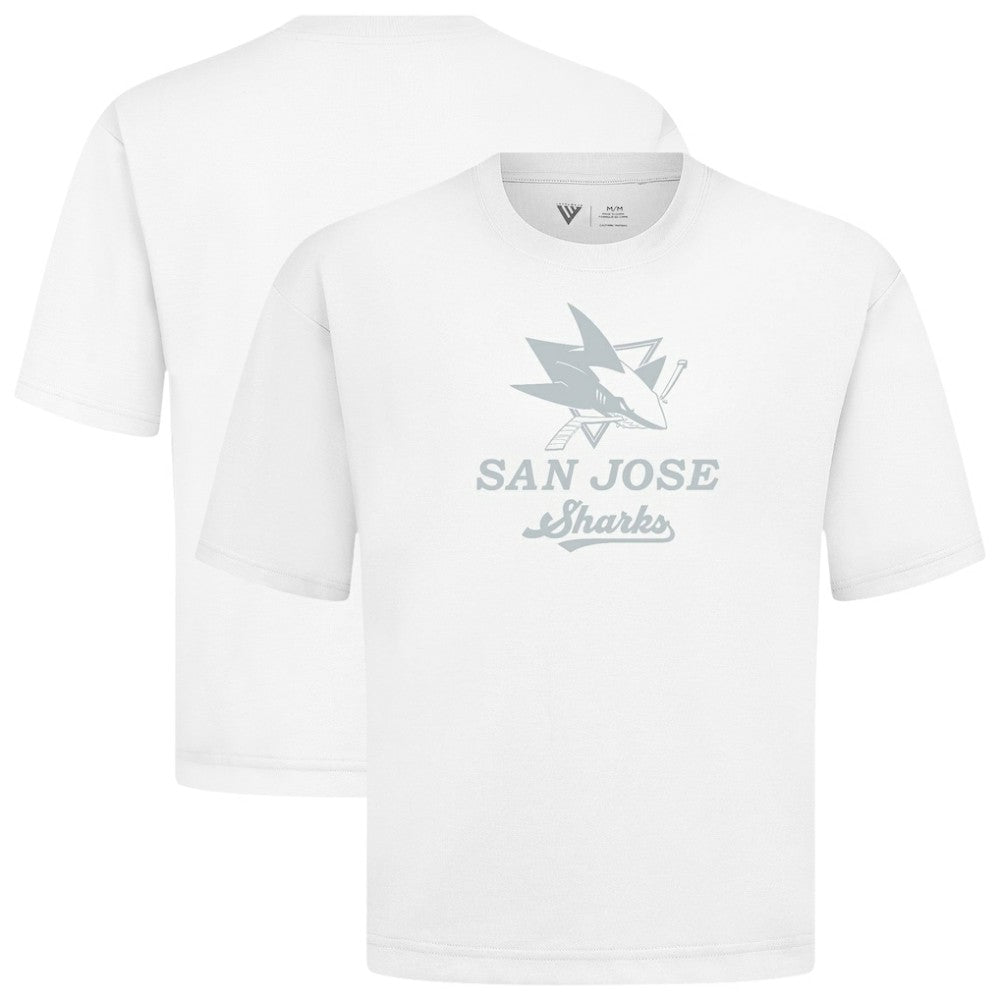 San Jose Sharks Levelwear Shadow Surge Luxe Signature Knit T-Shirt - White T-shirts