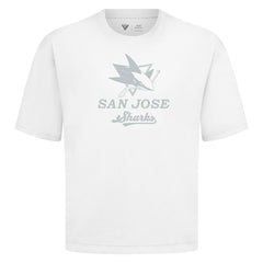 San Jose Sharks Levelwear Shadow Surge Luxe Signature Knit T-Shirt - White T-shirts