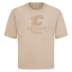 Calgary Flames Levelwear Shadow Surge Luxe Signature Knit T-Shirt - Khaki T-shirts