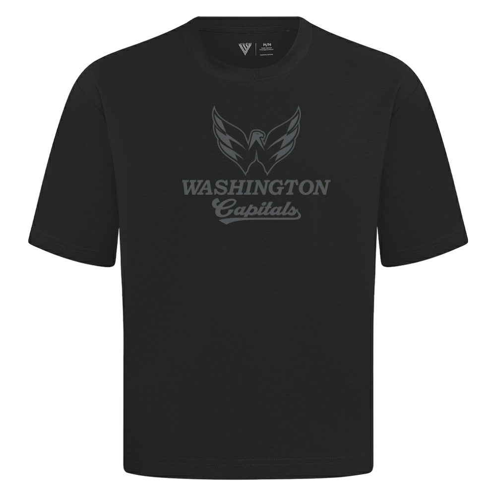 Washington Capitals Levelwear Shadow Surge Luxe Signature Knit T-Shirt - Black T-shirts
