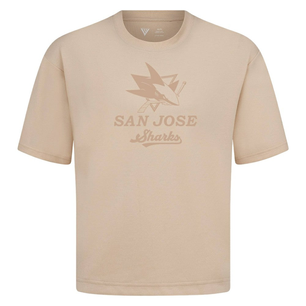 San Jose Sharks Levelwear Shadow Surge Luxe Signature Knit T-Shirt - Khaki T-shirts