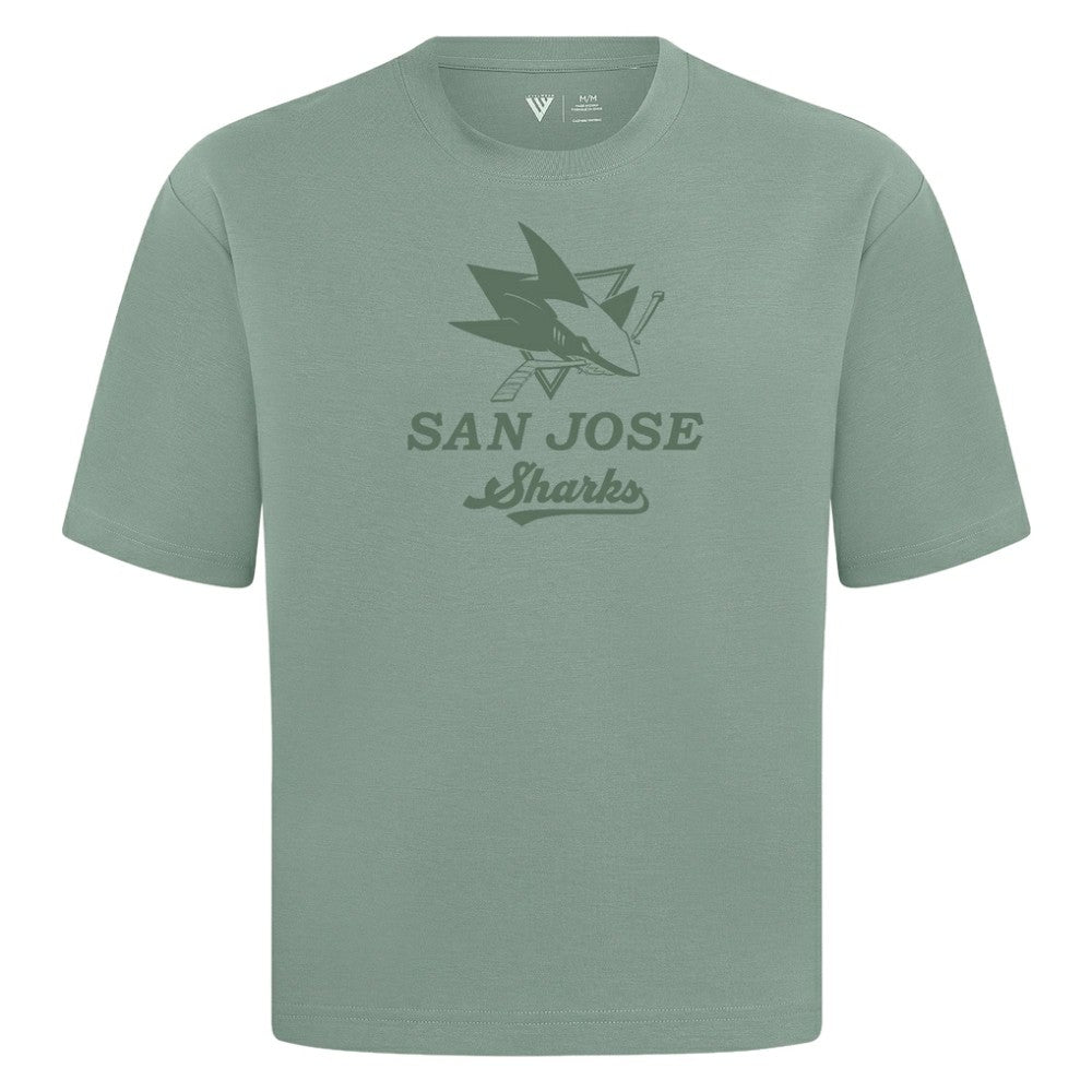 San Jose Sharks Levelwear Shadow Surge Luxe Signature Knit T-Shirt - Green T-shirts