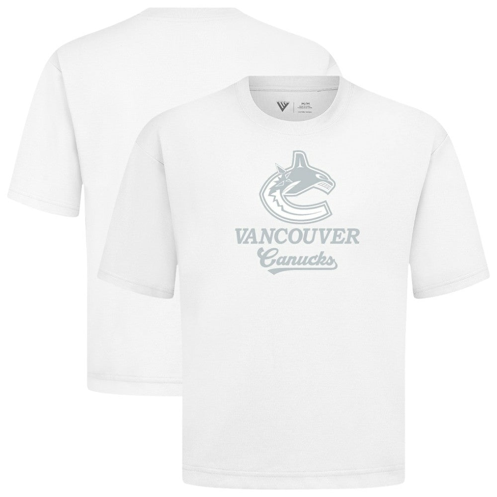 Vancouver Canucks Levelwear Shadow Surge Luxe Signature Knit T-Shirt - White T-shirts