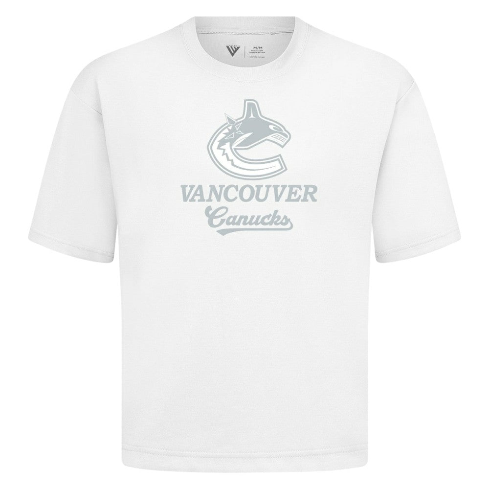 Vancouver Canucks Levelwear Shadow Surge Luxe Signature Knit T-Shirt - White T-shirts