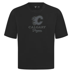 Calgary Flames Levelwear Shadow Surge Luxe Signature Knit T-Shirt - Black T-shirts