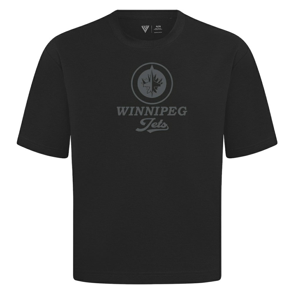 Winnipeg Jets Levelwear Shadow Surge Luxe Signature Knit T-Shirt - Black T-shirts