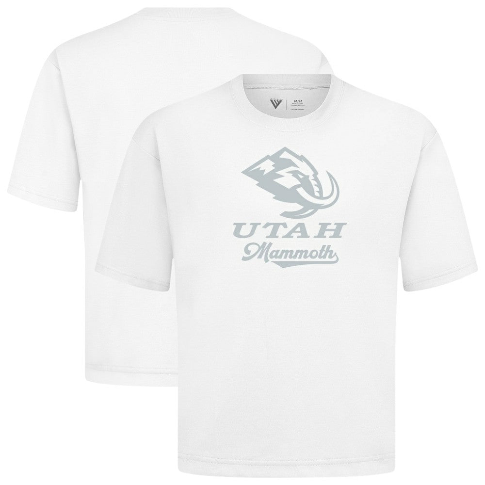 Utah Mammoth Levelwear Shadow Surge Luxe Signature Knit T-Shirt - White T-shirts