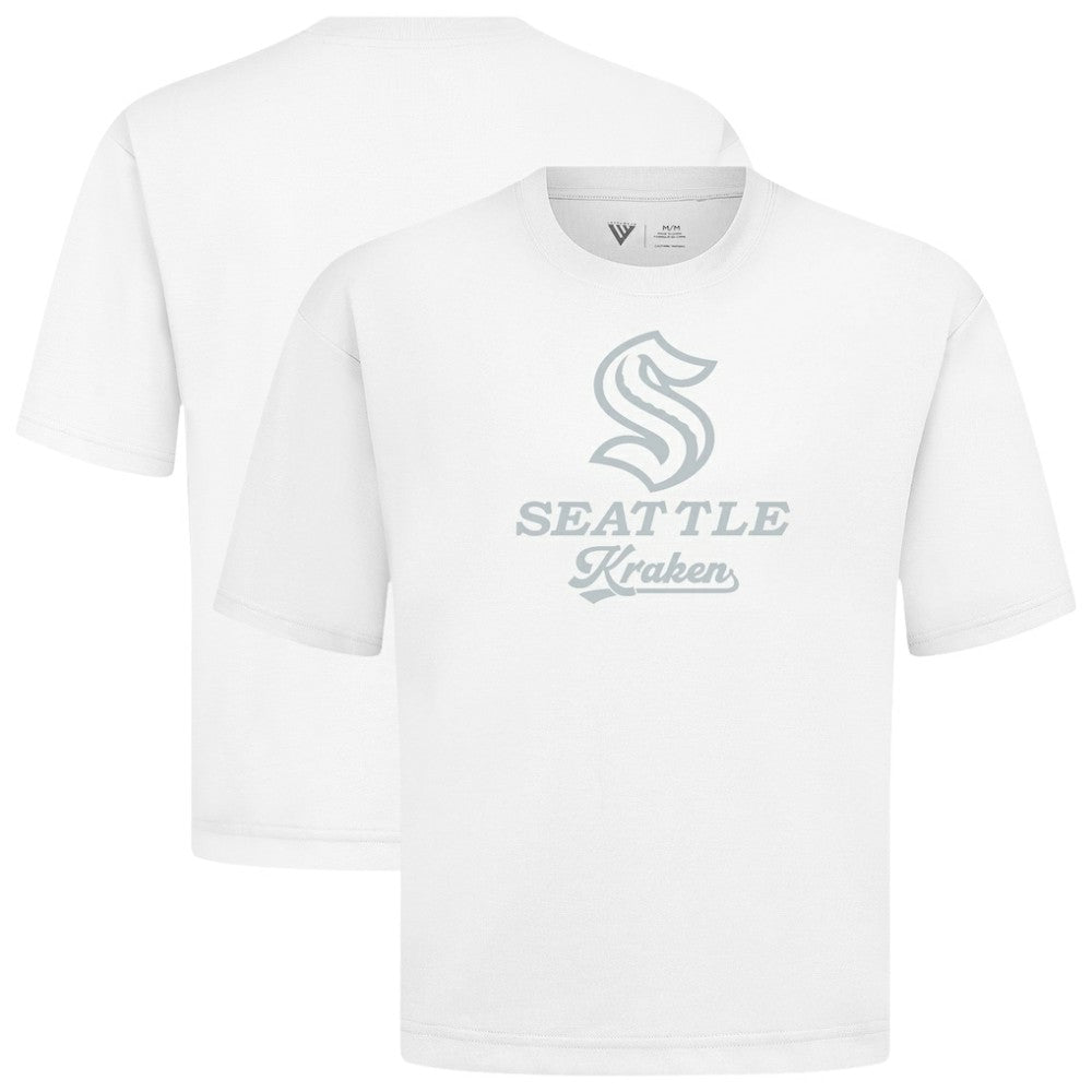 Seattle Kraken Levelwear Shadow Surge Luxe Signature Knit T-Shirt - White T-shirts