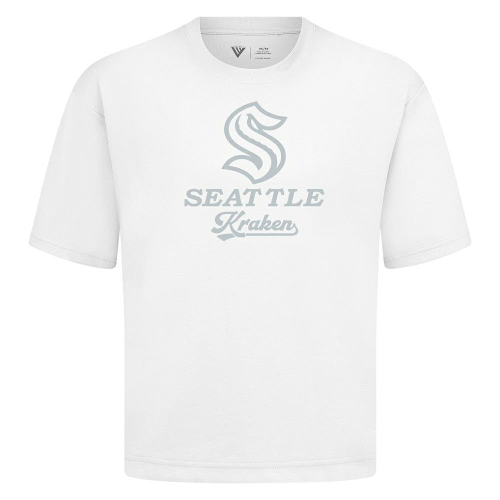 Seattle Kraken Levelwear Shadow Surge Luxe Signature Knit T-Shirt - White T-shirts