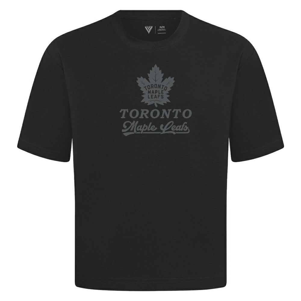 Toronto Maple Leafs Levelwear Shadow Surge Luxe Signature Knit T-Shirt - Black T-shirts