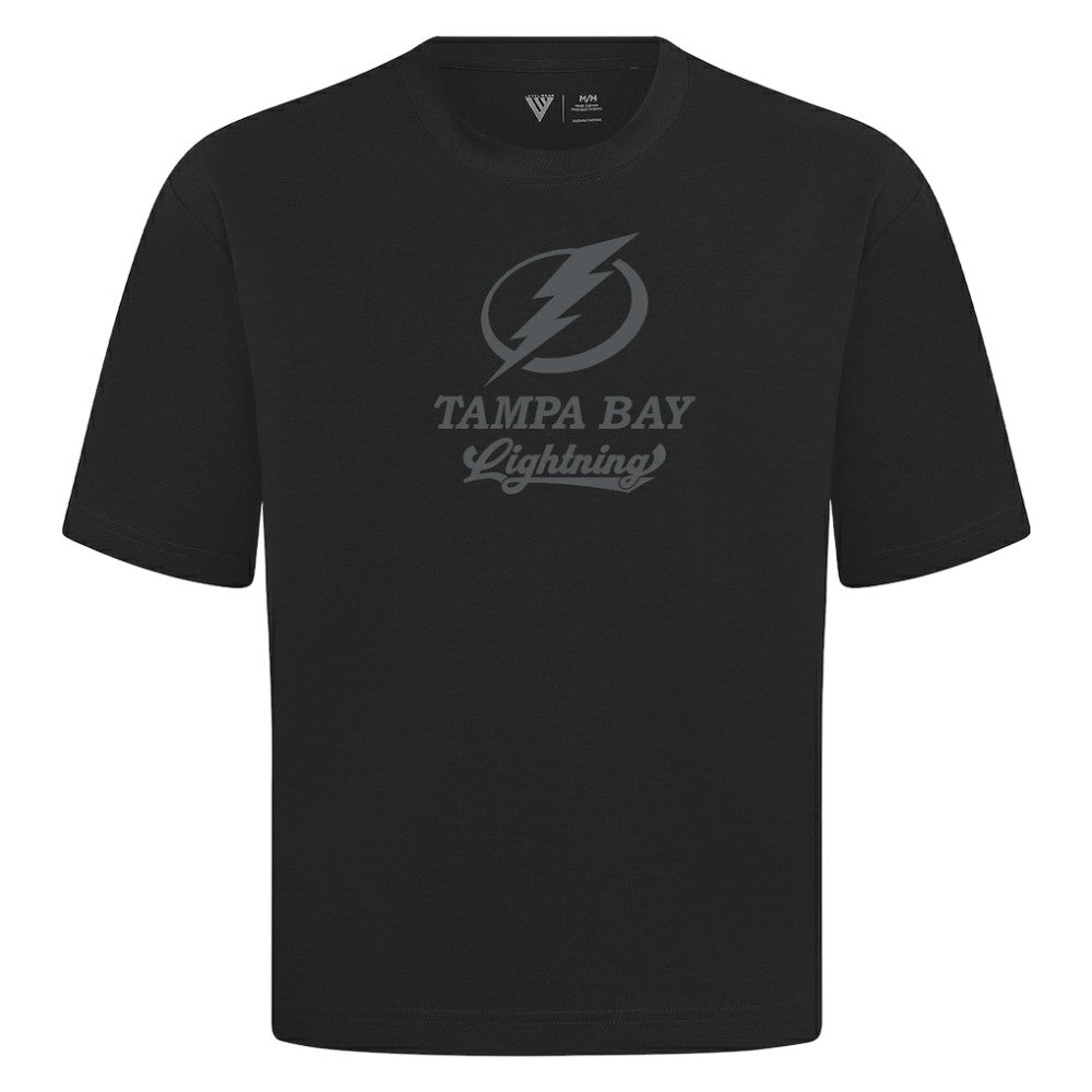 Tampa Bay Lightning Levelwear Shadow Surge Luxe Signature Knit T-Shirt - Black T-shirts