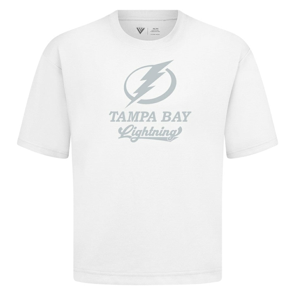 Tampa Bay Lightning Levelwear Shadow Surge Luxe Signature Knit T-Shirt - White T-shirts
