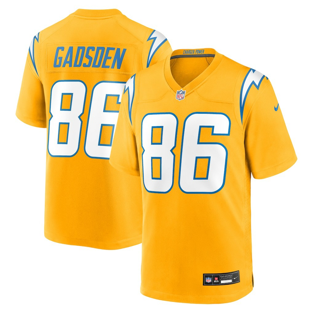 Oronde Gadsden Los Angeles Chargers Alternate Charger Power Game Jersey - Gold on sale