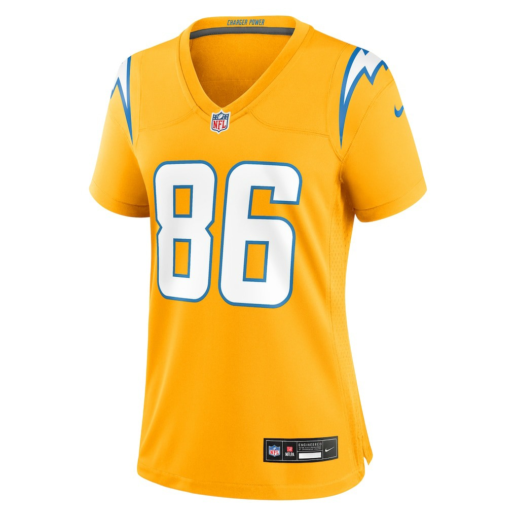 Oronde Gadsden Los Angeles Chargers Women's Alternate Charger Power Game Jersey - Gold on sale