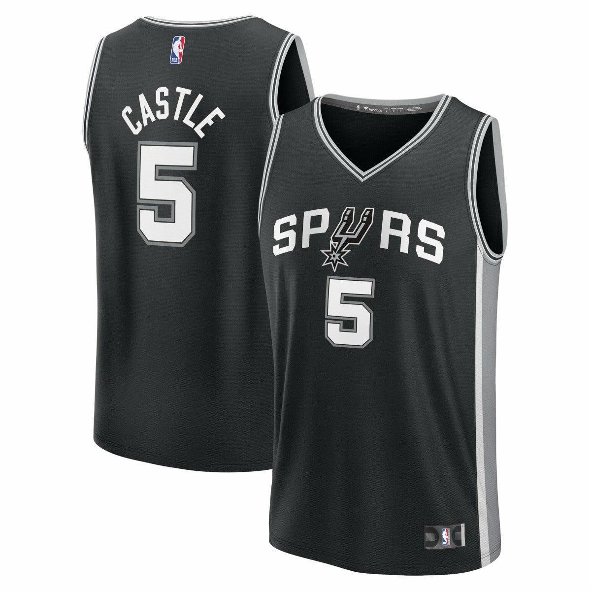 Stephon Castle San Antonio Spurs Fast Break Replica Jersey - Black - Icon Edition online