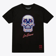 Atlanta Braves Women's Sugar Skull Boxy T-Shirt Black