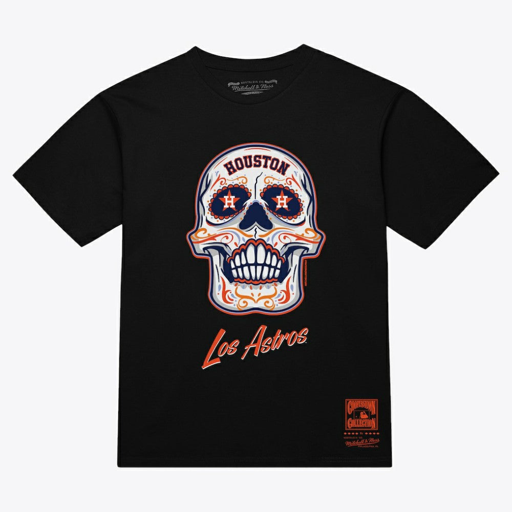 Houston Astros Women's Sugar Skull Boxy T-Shirt Black