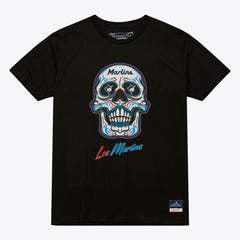 Miami Marlins Women's Sugar Skull Boxy T-Shirt Black